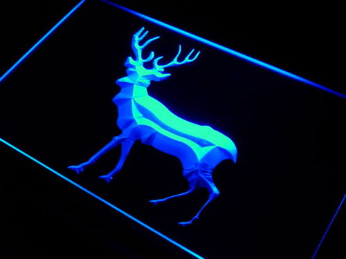 BUCK DEER ANTLER Display Neon Light Sign